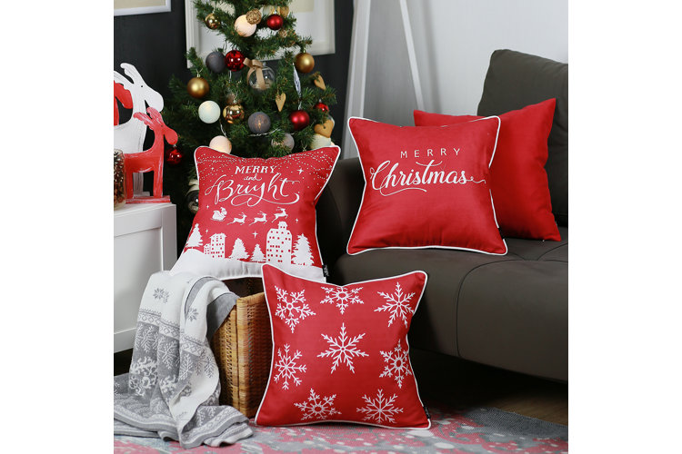 Winter store throw pillows